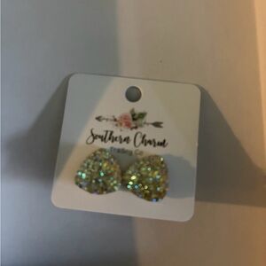 Southern Charm Glitter Teardrop Stud Earrings